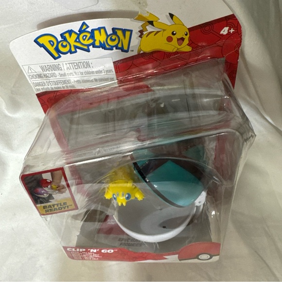Pokemon Clip 'N' Go Joltik Figure with Poké Ball - Yellow, Blue, White - Picture 3 of 7